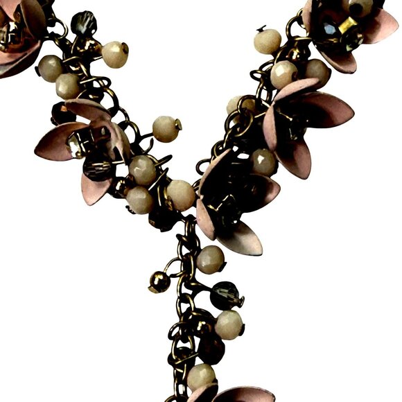 Torrid Hand Chain Blush Stone Flowers Gold Chain - Picture 4 of 8